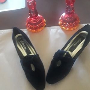 Notorious Black Suede Shoes Low Heel 8M